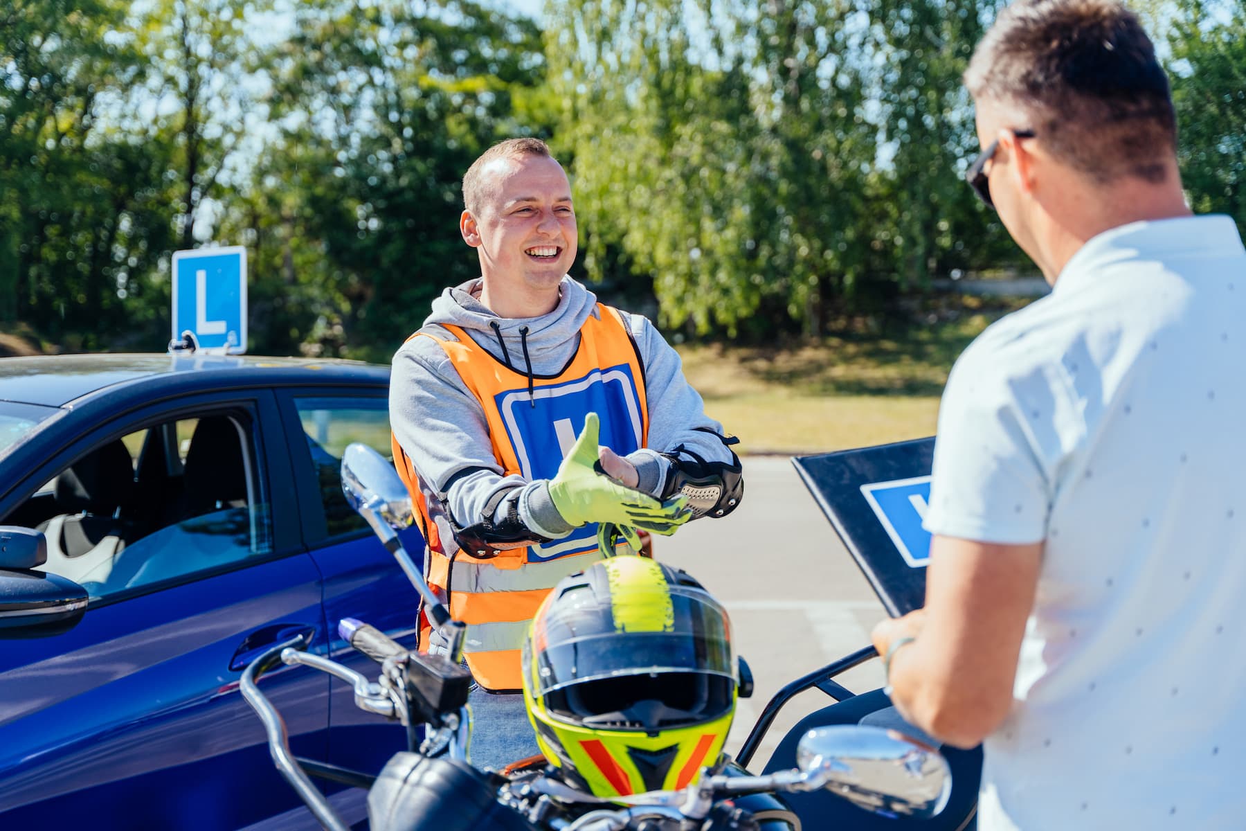 Motorcycle on the track